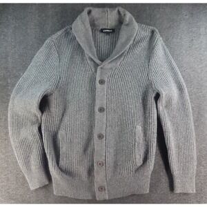 Express Gray Cardigan Sweater Mens M
